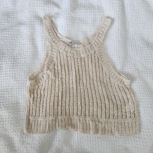 Zara Crea Crochet Crop Tank Top - Size M